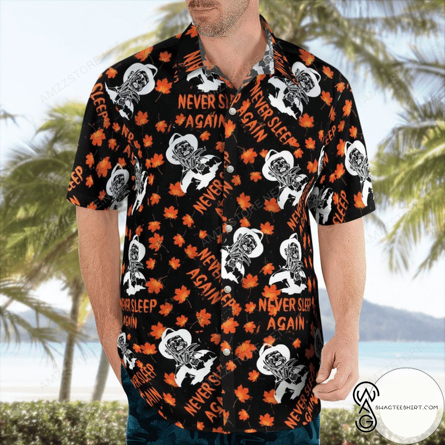 [Top Trending] Freddy Krueger Never Sleep Again Halloween Casual Beach Full Printing Hawaiian Shirt